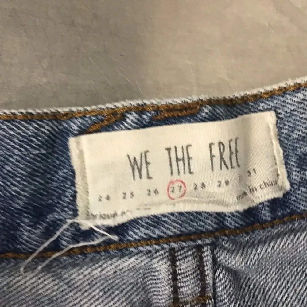 We the Free 100% Cotton Jean raw hem shorts 27